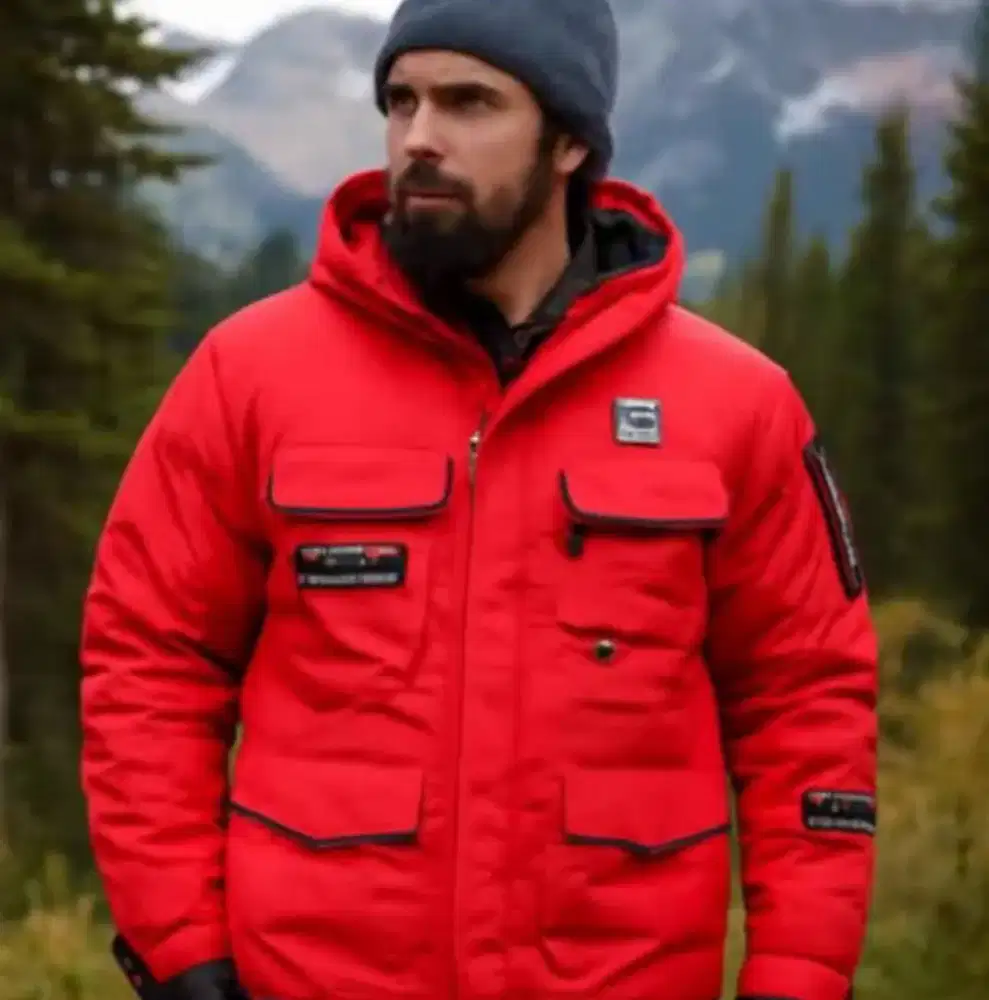 Jaket Bulang Bulu Angsa M limited Merah L