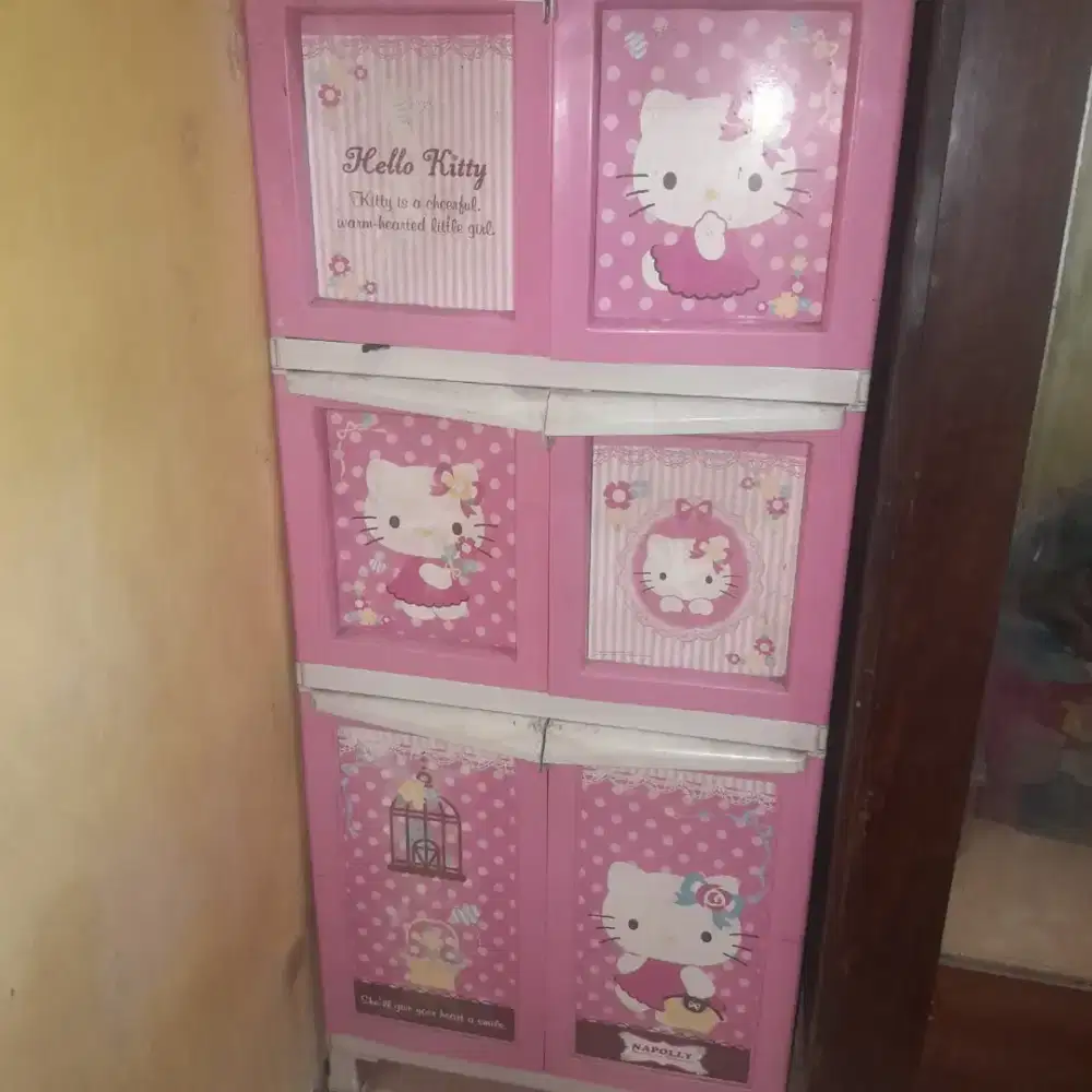 lemari plastik 3 tingkat, layak pakai