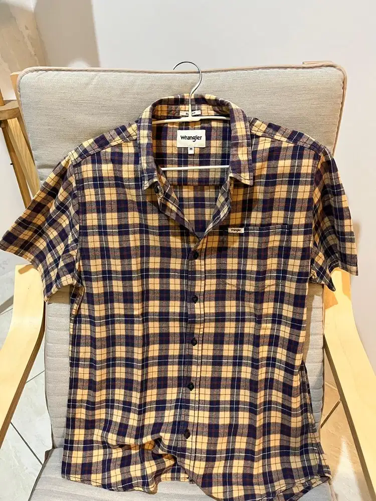 Wrangler flanel lengan pendek