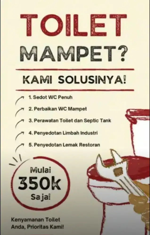 Sedot WC Mampet Dan Penuh Sepatan Timur Tangerang Dan Sekitarnya 350rb