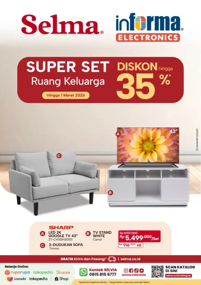 Super set ruang tamu