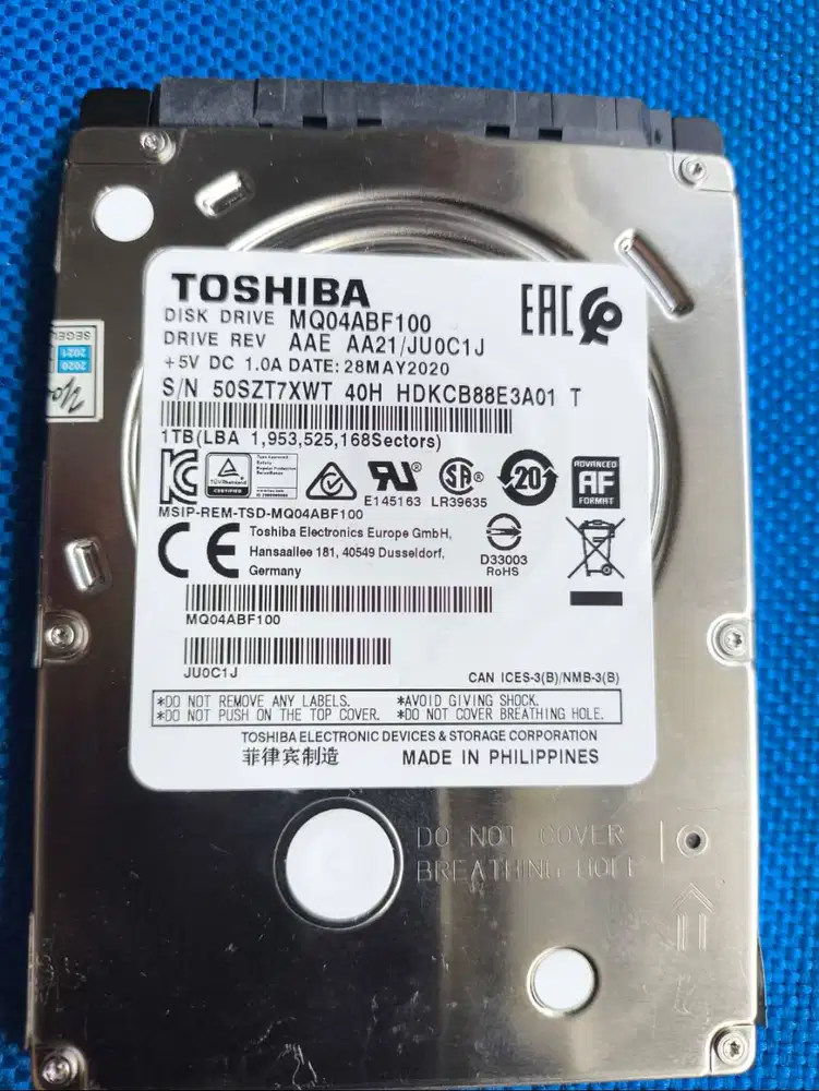Jual Harddisk Toshiba 1 Tera (1.000 Gb) Sentinel 100 Bisa PC n Laptop