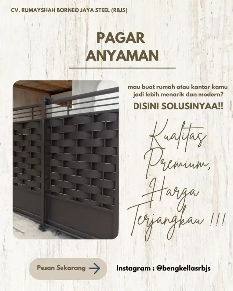 PAGAR MODEL ANYAMAN