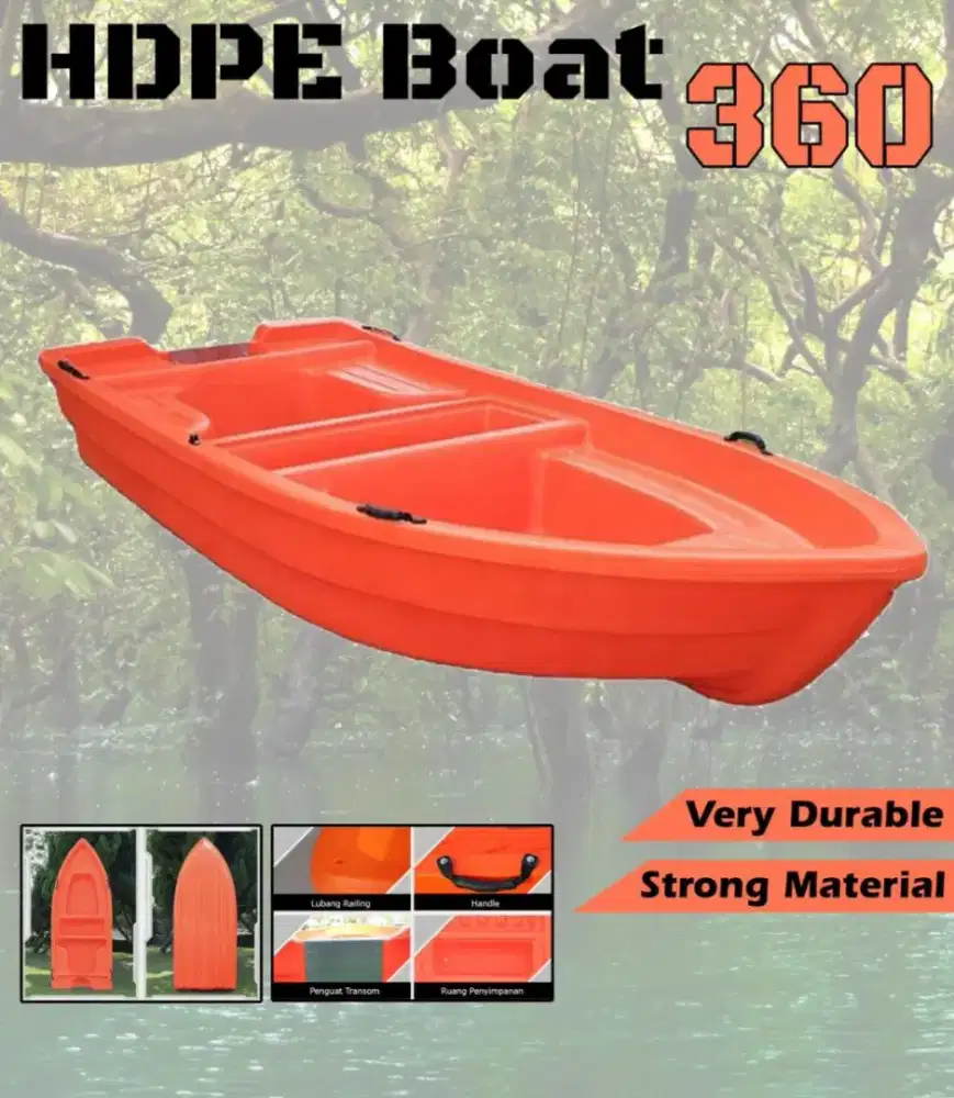 Jual Perahu HDPE Boat Kapasitas 6 Orang Boat HDPE  Perahu Plastik