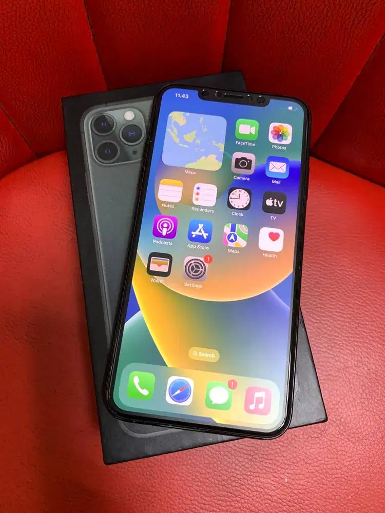 iPhone 11 Pro Max 256gb Midnight Green Sinyal Permanen Pemakaian Lama