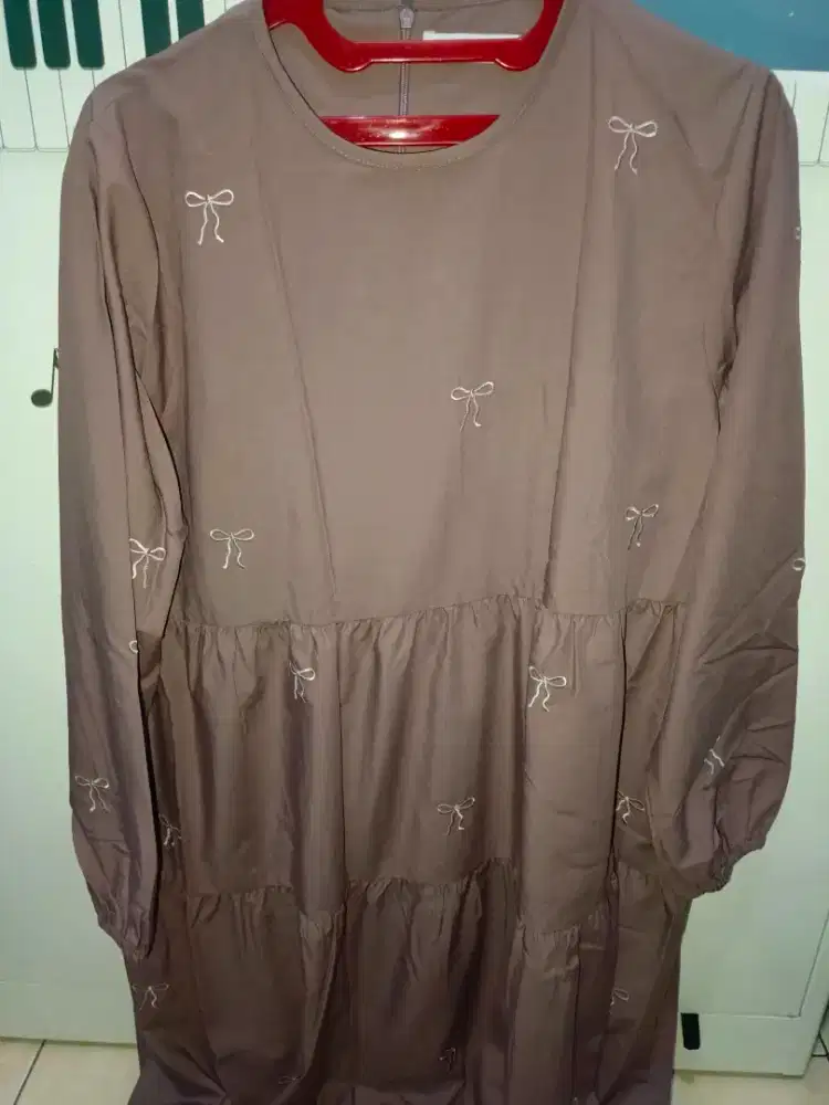 tunik atau gamis motif pita