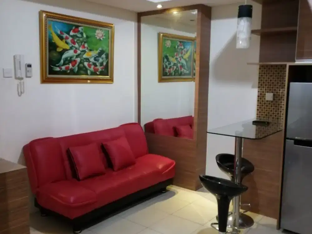 disewa apartemen green lake sunter,2BR fully furnished,view danau,hadap timur,AC 2 dan waterheater,best view
