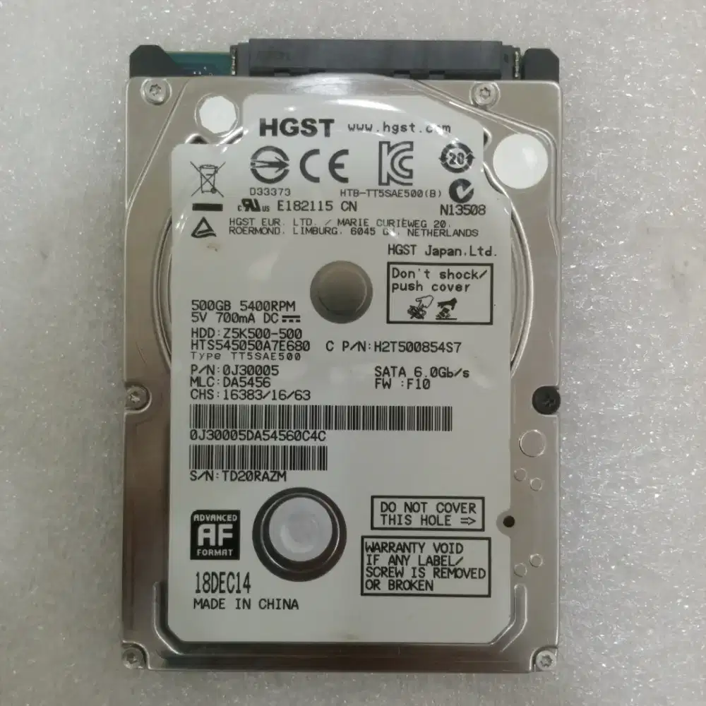 HGST HDD Harddisk External 500GB SATA 2.5 inch + Orico Casing USB 3.0