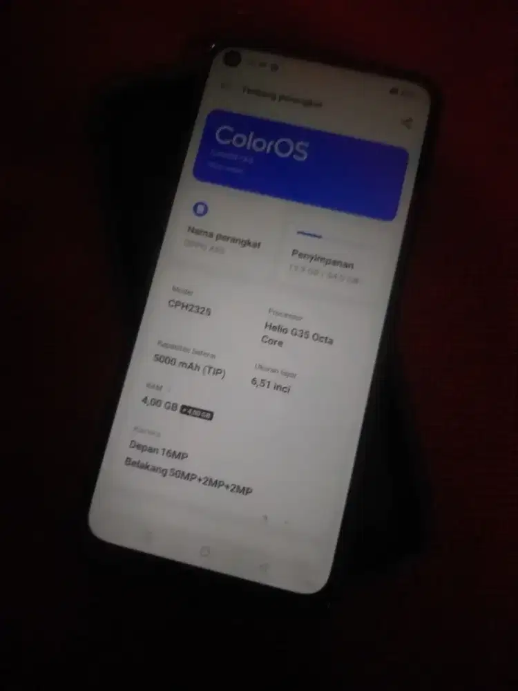 Oppo a55 4+4/64 batre bagus orian