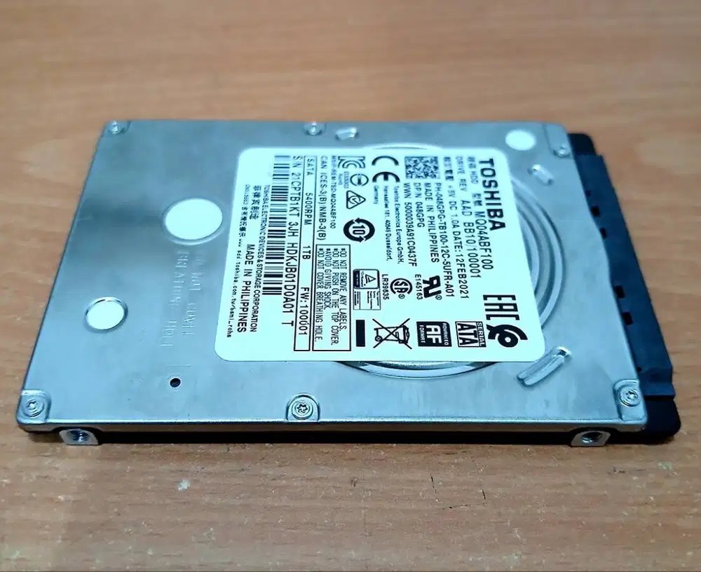 HDD 2.5 Inch Toshiba 1TB | Laptop's Hard Drive | 7mm | 5400rpm