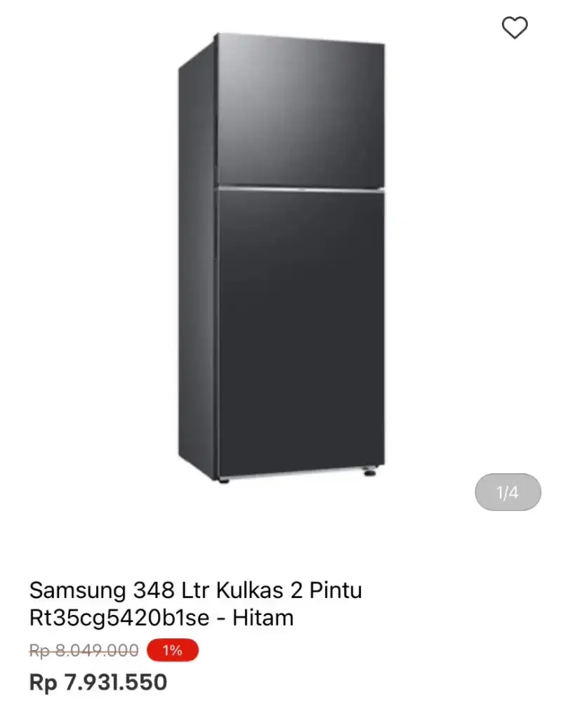 KULKAS SAMSUNG 2 PINTU RT38CG5420B1SE 348LTR