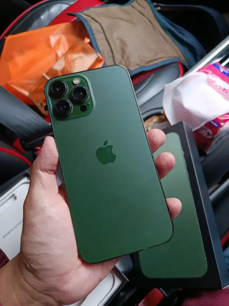 Iphone 13 Pro Max 128gb Green IBOX Mulus Normal Malang Batu