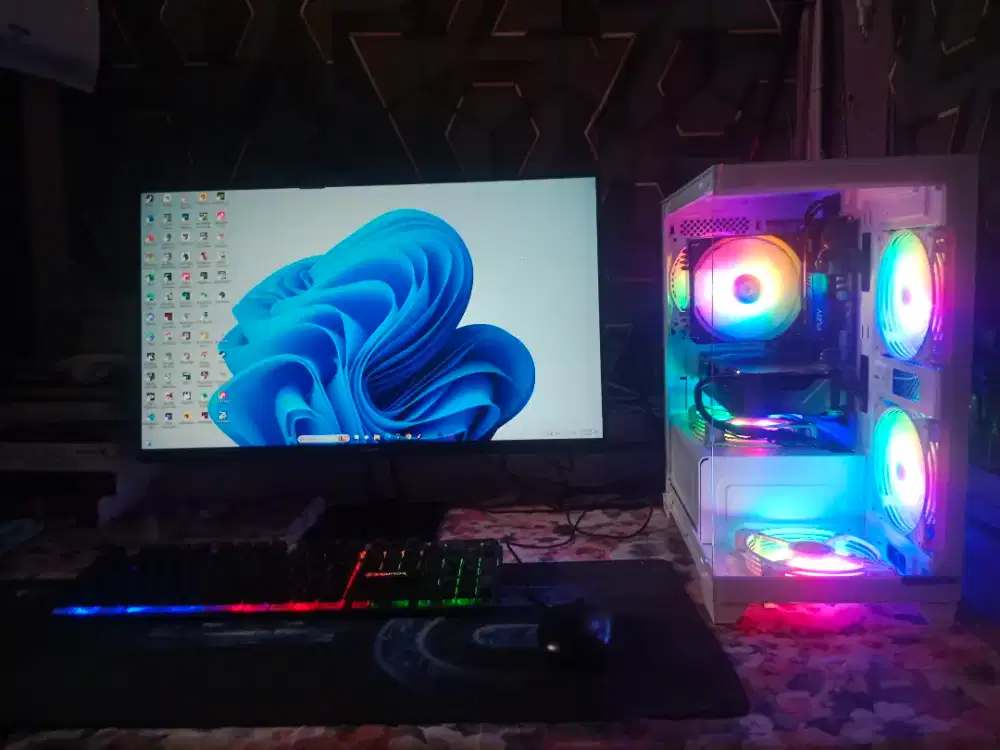 DIJUAL PC GAMING i5 + GTX 1660 — FULL SET + MONITOR 100Hz