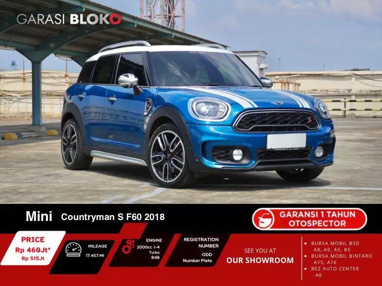 (Odo 17rb) Mini Cooper Countryman S F60 2018 / 2019
