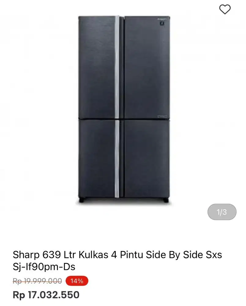 KULKAS SHARP MULTIDOOR 639liter