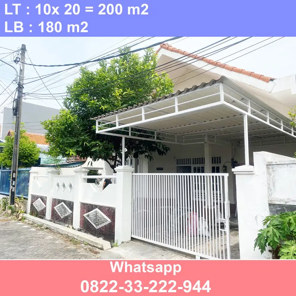 Dijual Rumah Mojoarum Surabaya Timur UNAIR Kenjeran LT=200M2