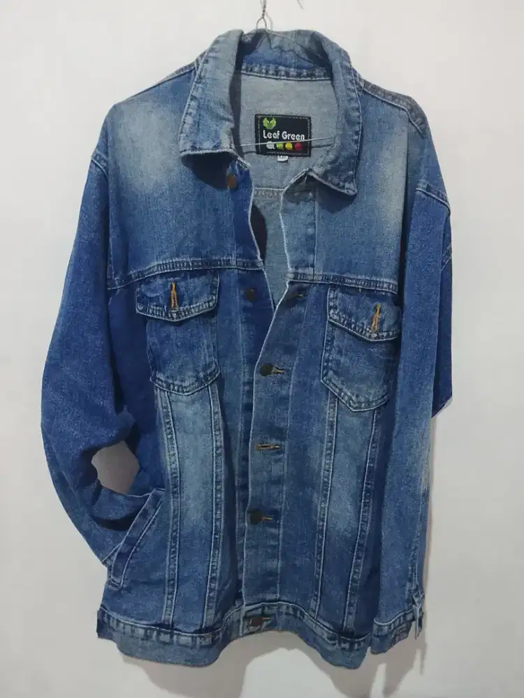 Jacket jeans super ORI merk leaf green size XXL ( BB 70- 80 kg )