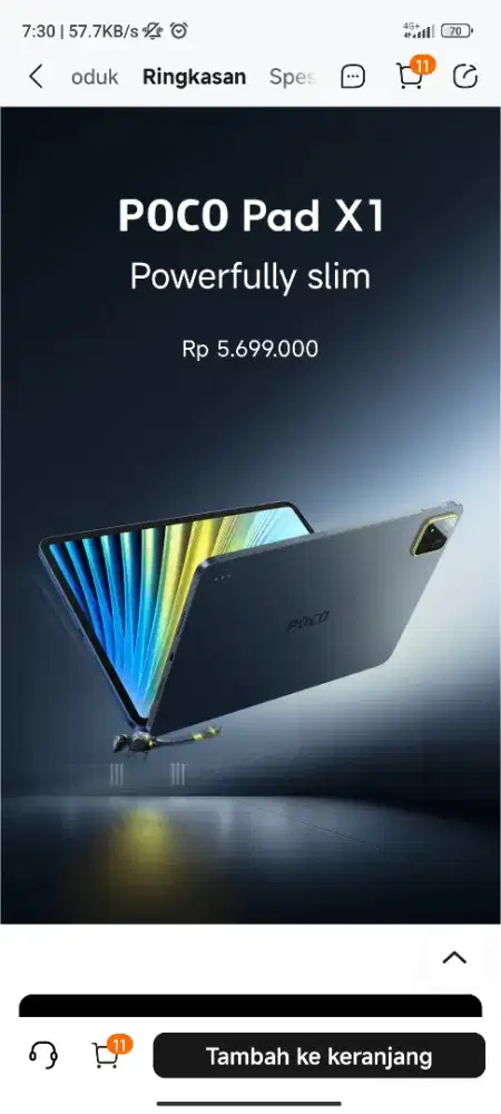 Poco Pad X1 8/512 new Garansi Resmi