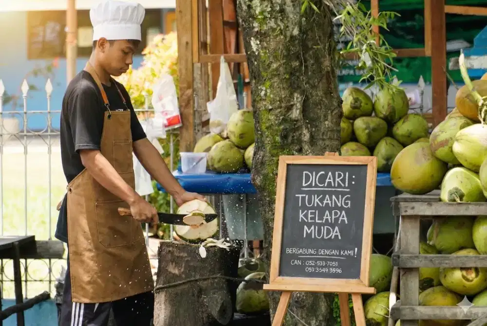LoKer Penjaga Jualan Kelapa Muda  berpengalaman