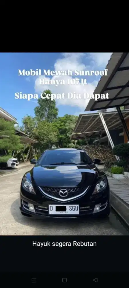 Mazda 6 Sunroof tahun 2010 Murah dan Mewah