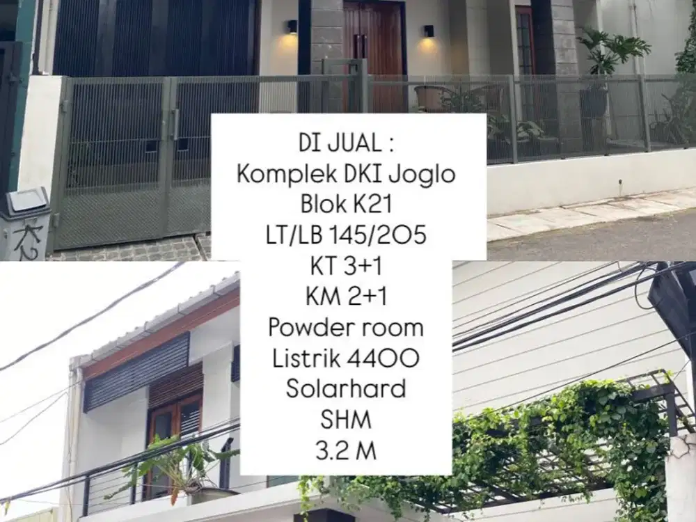 Dijual Rumah Cantik Bersih Terawat Siap Huni di Komplek Dki Joglo