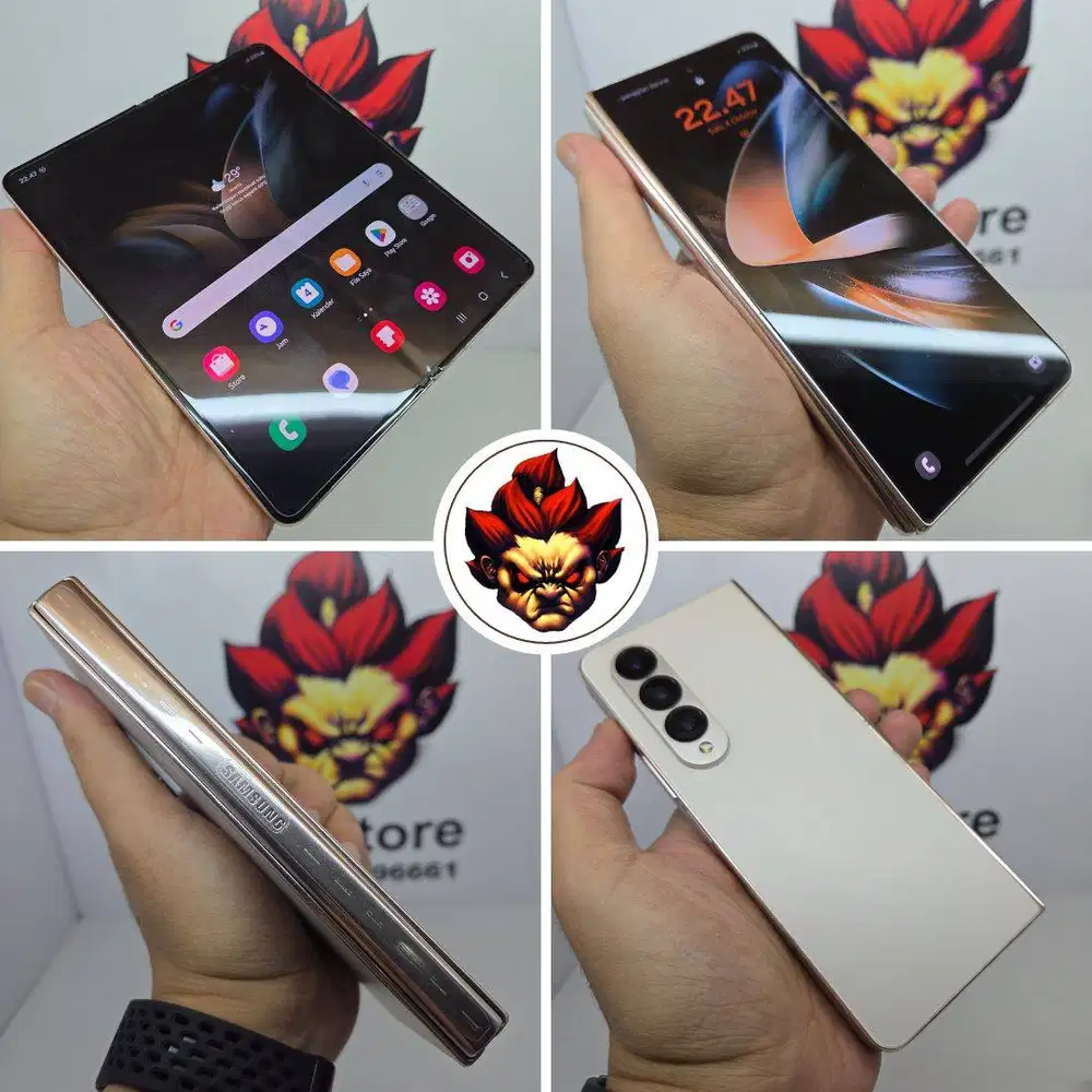 Samsung Z Fold 4 Beige Gold Mulus 98% No Minus FULLSET