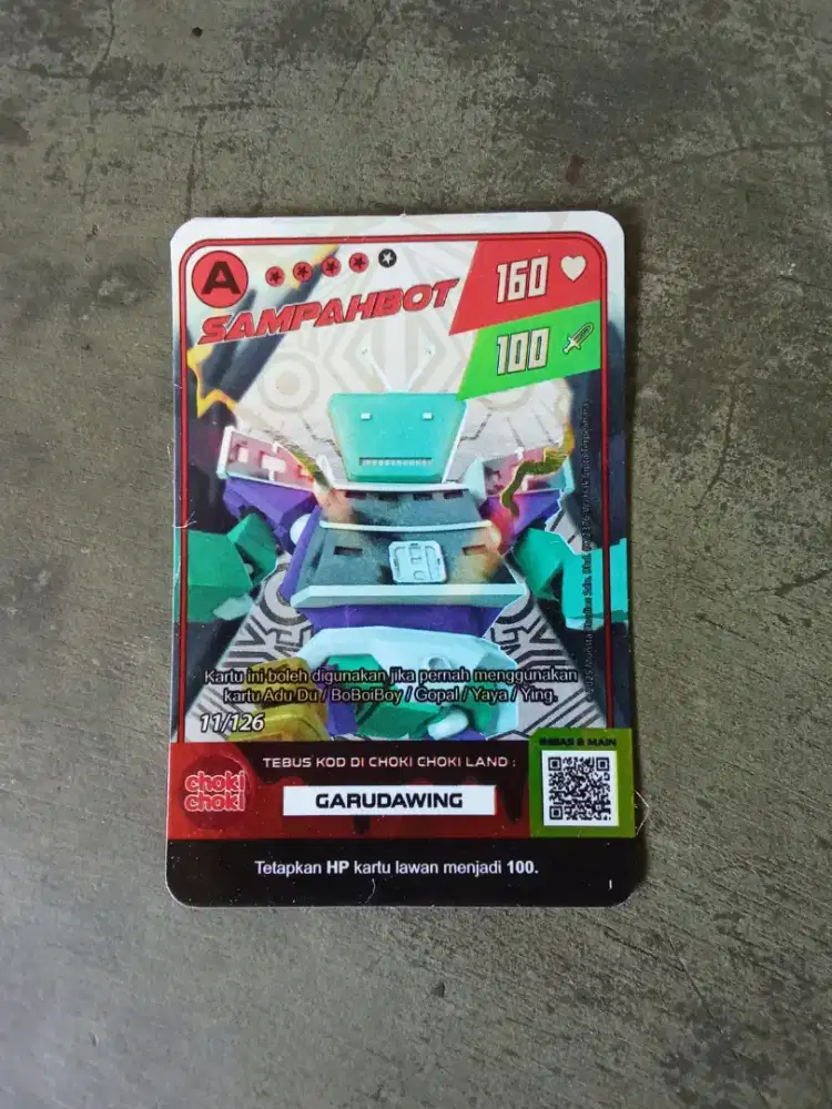 KARTU BOBOIBOY SAMPAHBOT Silver A CHOKI CHOKI