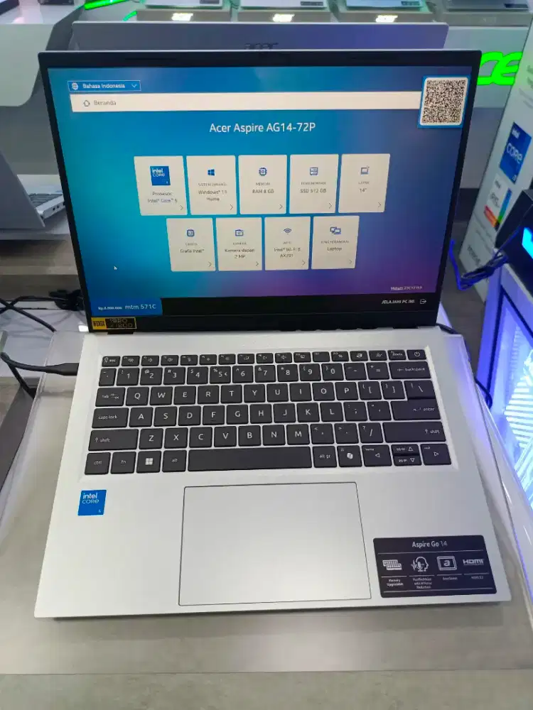 Kredit laptop Acer ASPIRE go 14 AG14-72P