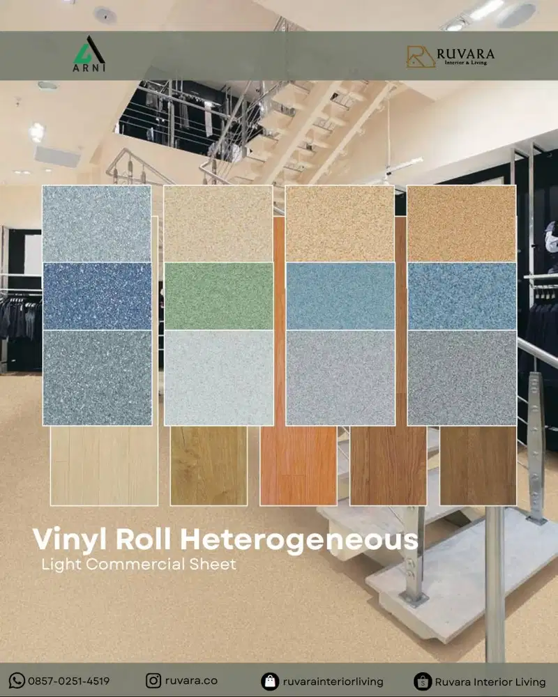 Vinyl Roll LG Bright | Karpet Lantai Vinyl Heterogeneous Tebal 1,6mm