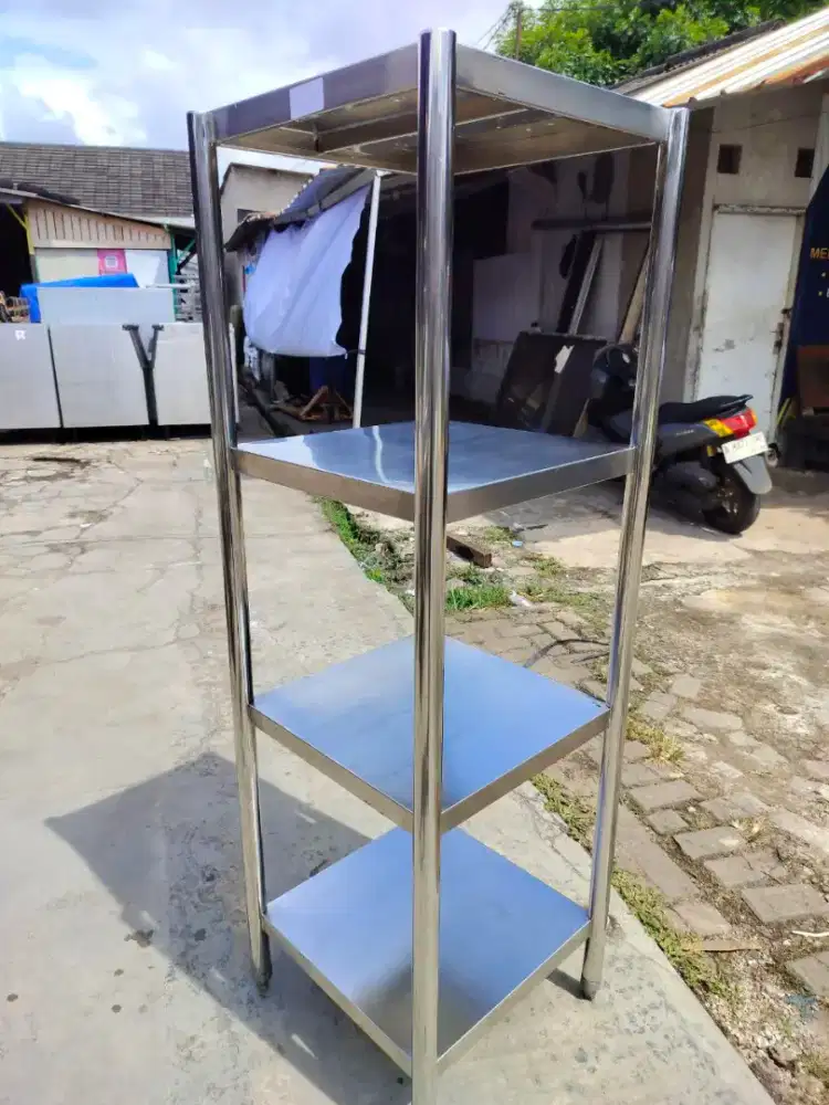 Rak stainles 4 susun 50cm