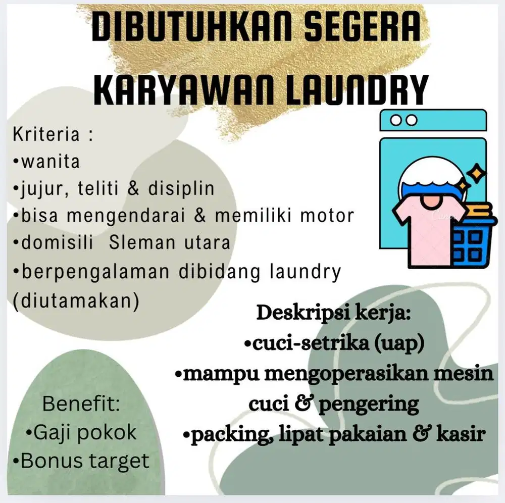 Karyawan Laundry