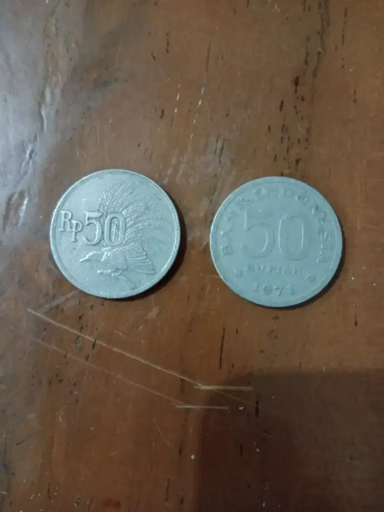 Uang Koin 50 Rupiah Tahun 1971