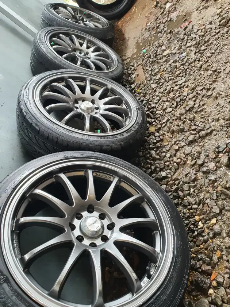 Velg work ring 17 lebar 7.5 rata et 42 dobel pcd ban 205 45 rata gres