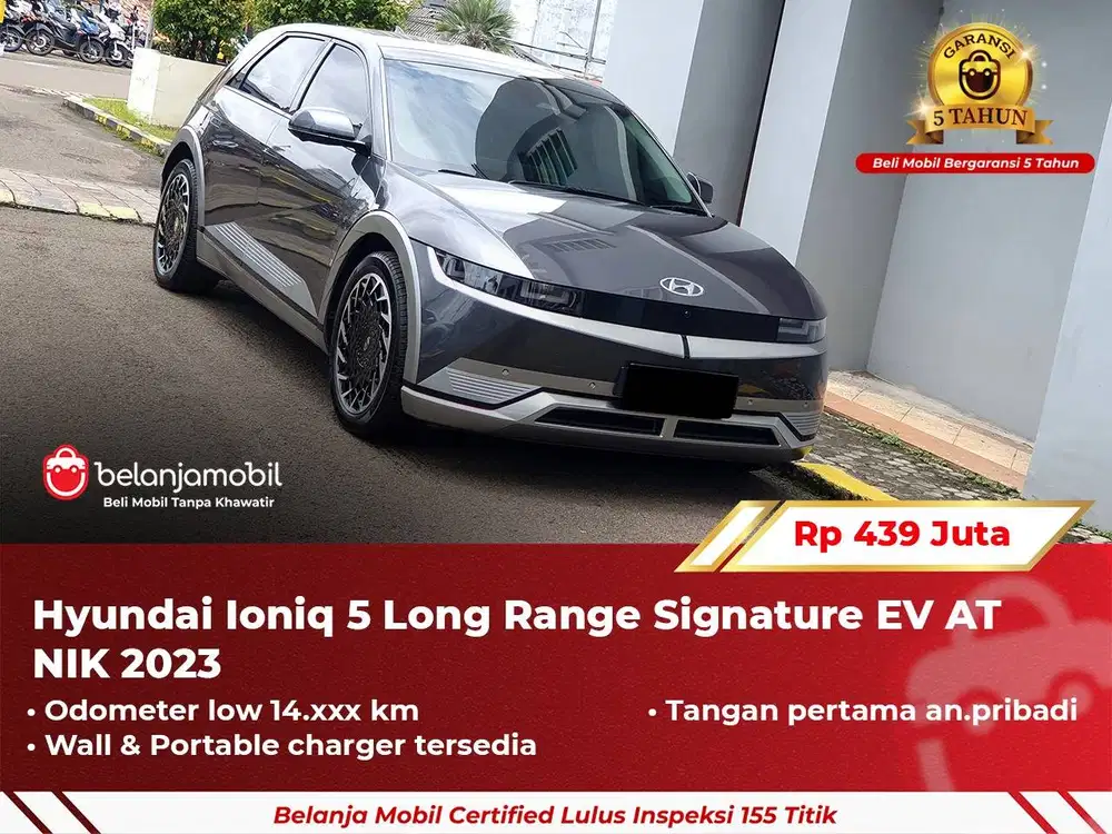[ GARANSI 5TH ] Hyundai Ioniq 5 Long Range Signature EV 2023/2024