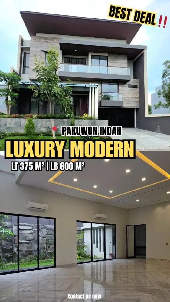 DIJUAL RUMAH NEW LUXURY MODERN PAKUWON INDAH SMART HOME YKK FINISHED
