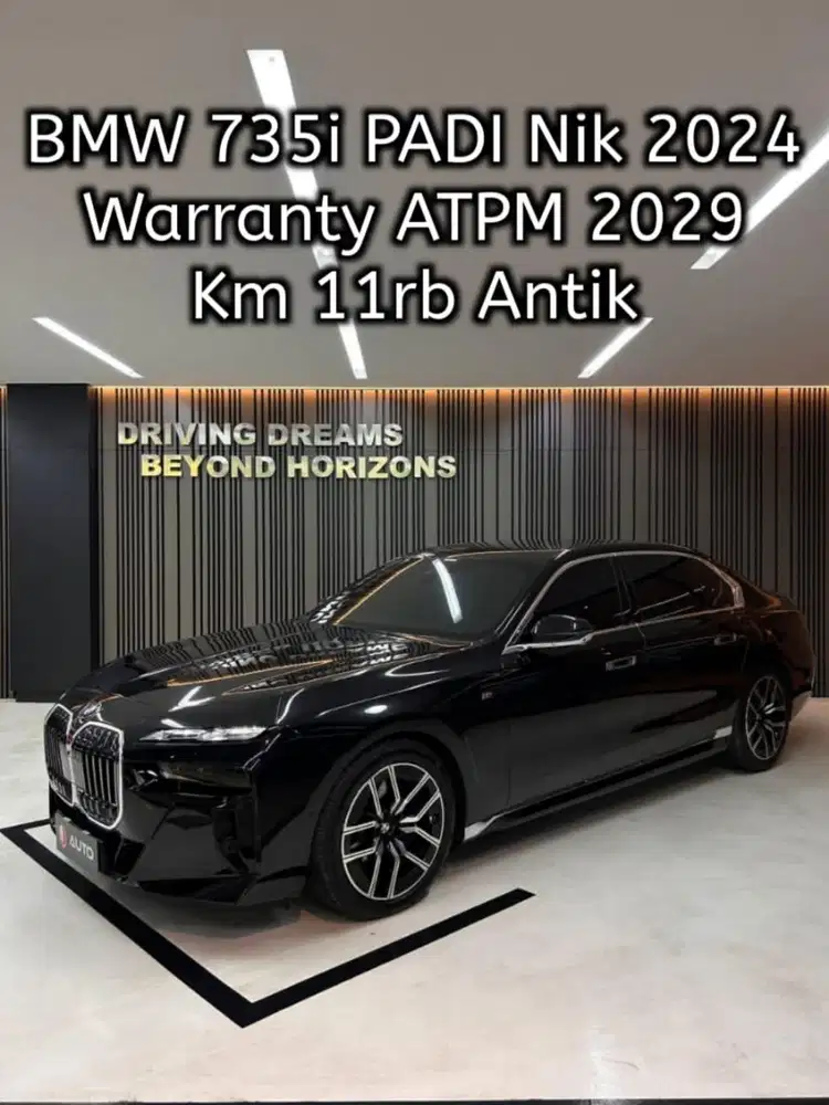 BMW 735i M-Sport 2024 Hitam Km11rb Panoramic Display