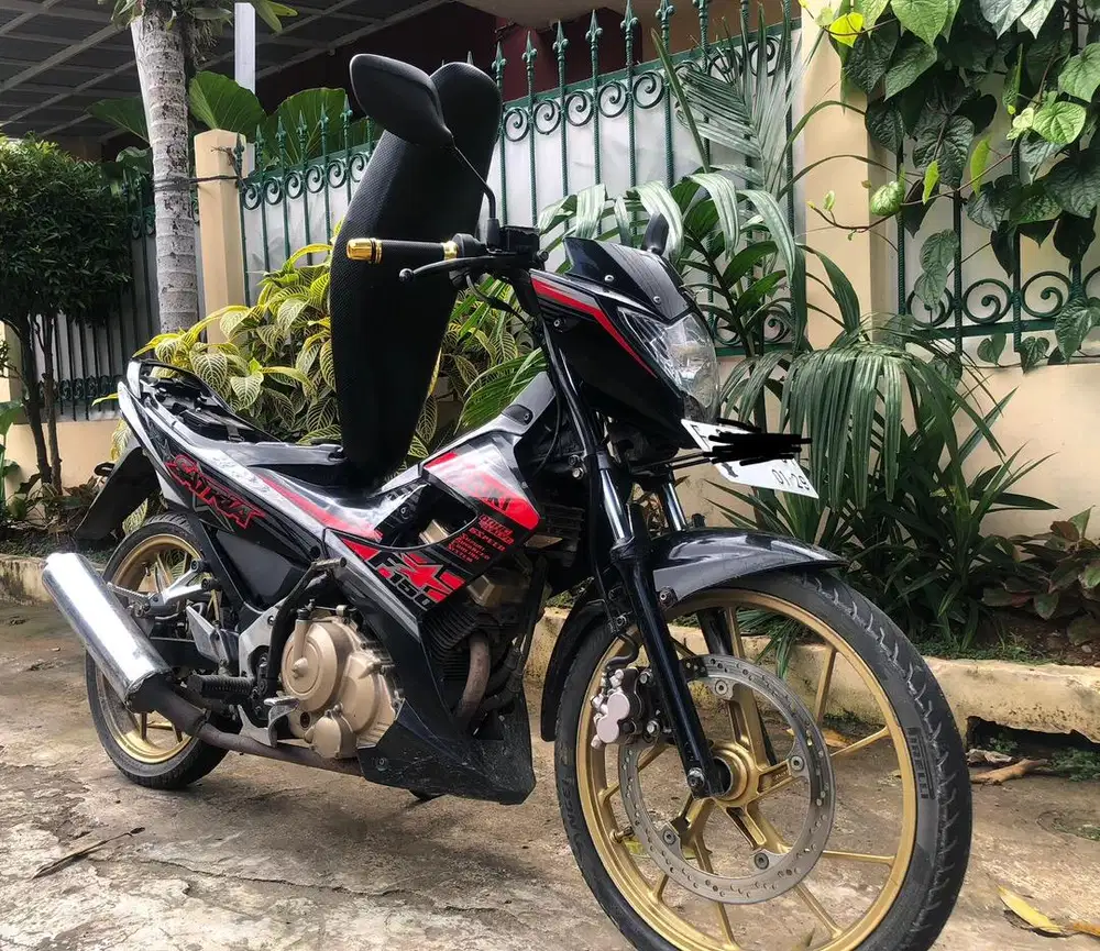 Satria fu150 scd2 2014 hitam merah