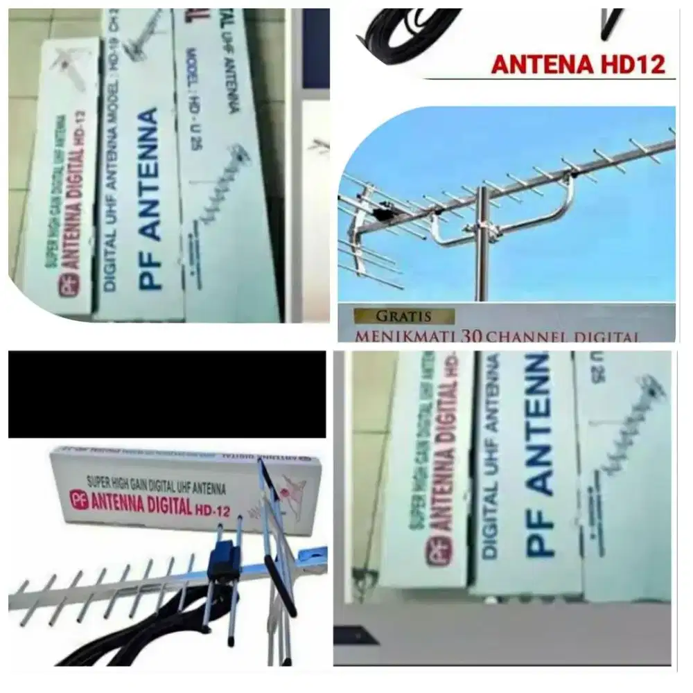 Siaran lokal banyak, jernih Antenna tv digital, dipasangin