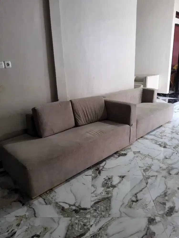 Dijual cepat sofa super panjang ruang keluarga Jati jepara 100%