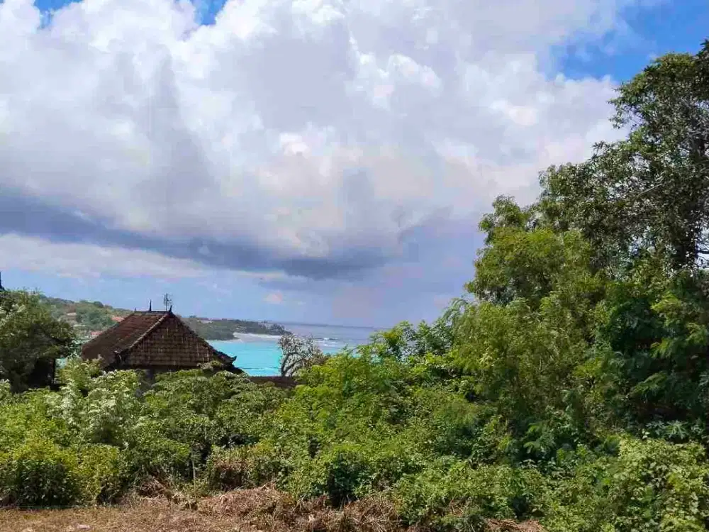 dijual global tanah super view laut dan ombak pulau ceningan lingkungan villa