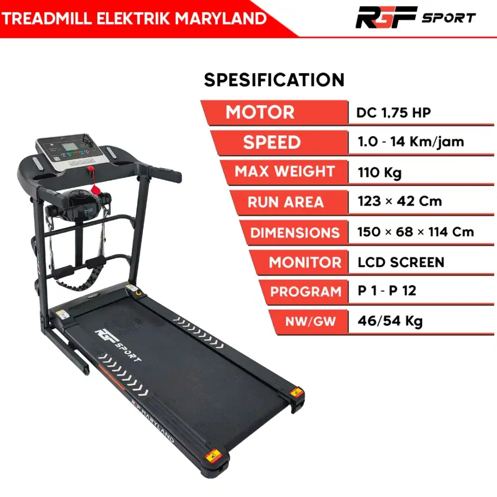 Treadmill elektrik maryland
