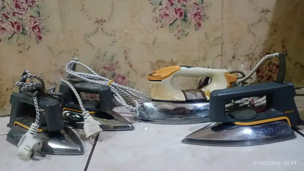 Setrika ORI Philips&National,NO MINUS