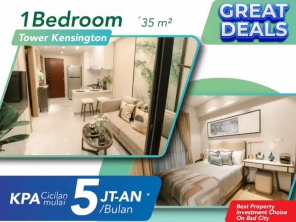 Jual Apartemen 1 Bedroom Sky House BSD DKT AEON MALL BSD