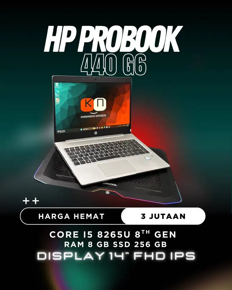 Hp Probook 440 G6 i5 8265U Ram8/256GB Layar 14inch