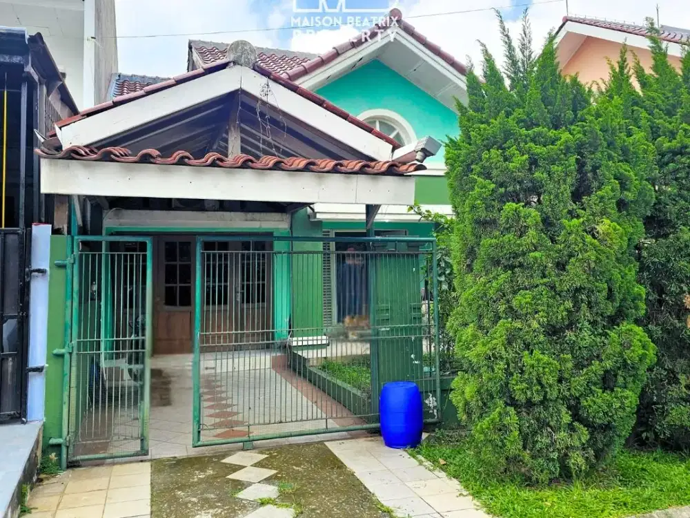 RUMAH 1 LANTAI ASRI SIAP HUNI, ROW JALAN DEPAN LEBAR STRATEGIS DI NUSA LOKA - BSD