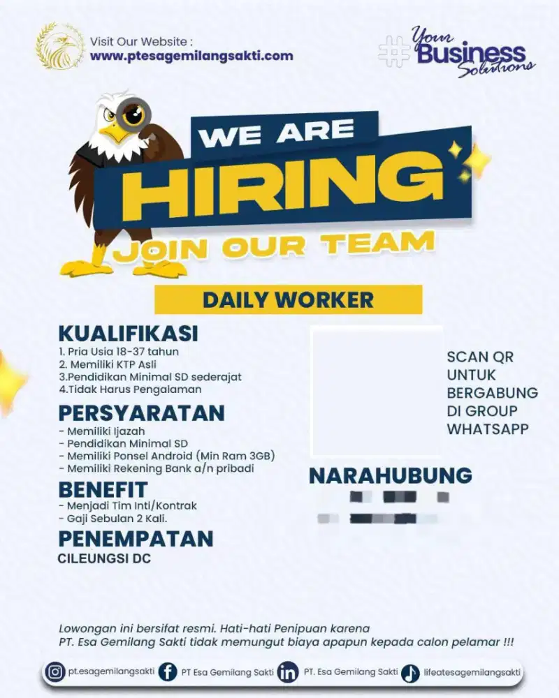 Daily Worker SPX Area Cileungsi