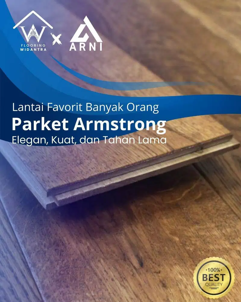 LANTAI PARKIT KAYU ARMSTRONG TEBAL 8mm | Ruang Tamu | Kantor | Lobby