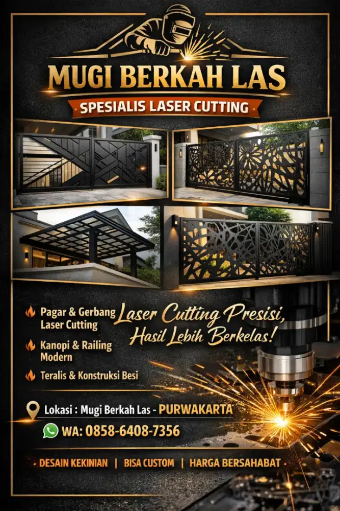 Melayani jasa laser cutting & konstruksi besi untuk rumah, ruko,