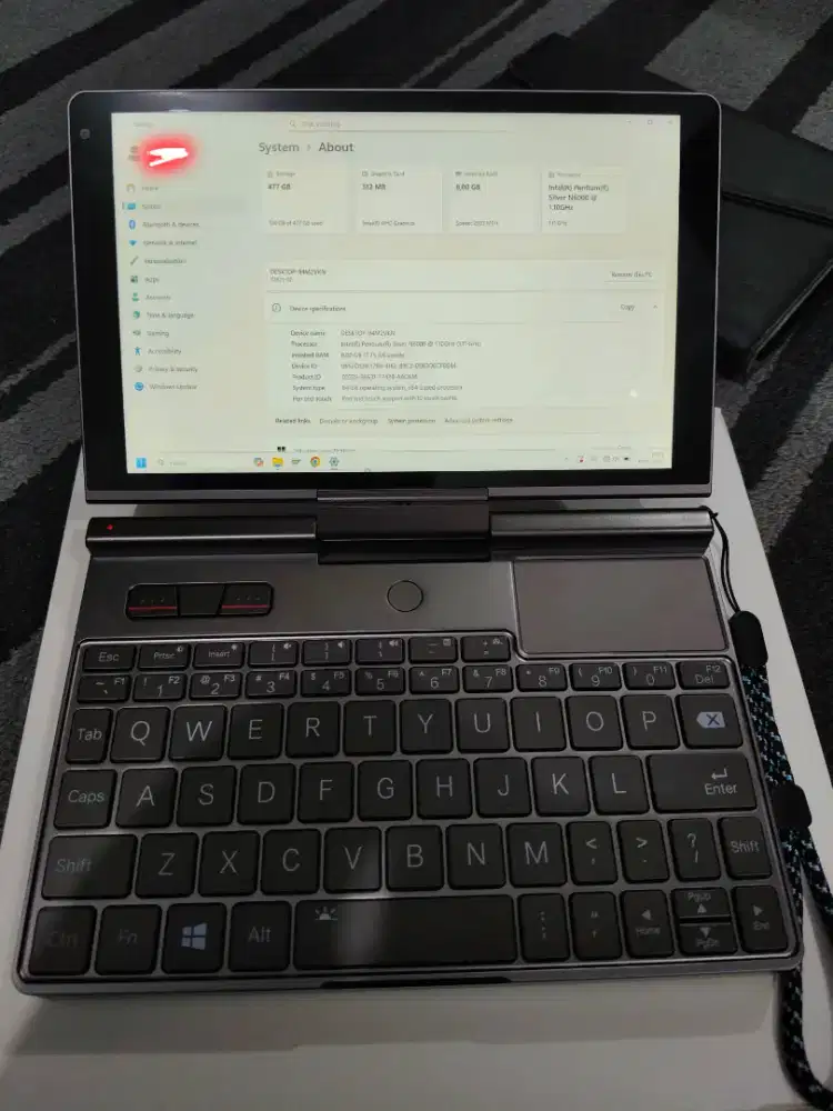 Laptop Mini GPD Pocket 3 N6000 8 8/512GB SSD