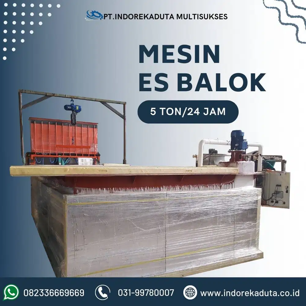MESIN ES BALOK KAPASITAS 5 TON / 24 JAM
